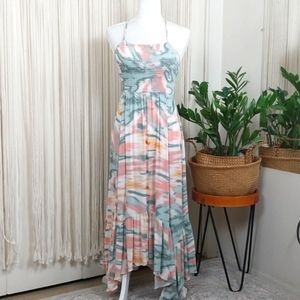 LUSH Size Medium Tie Dye spaghetti strap maxi dress